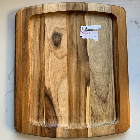 Wood serving plate